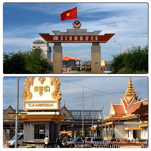 Il confine tra la Cambogia e il Vietnam