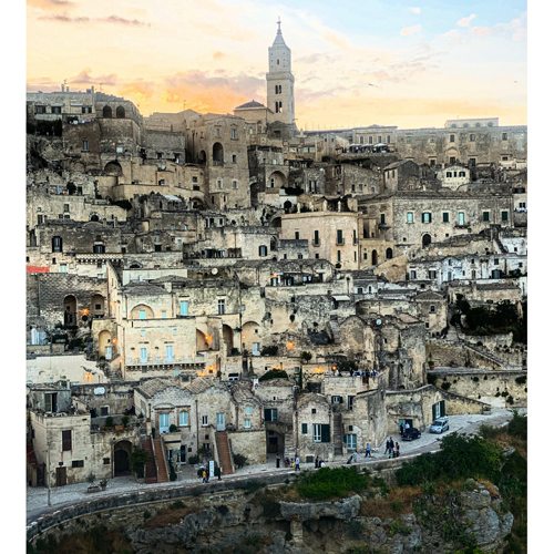 Matera all'ora del tramonto