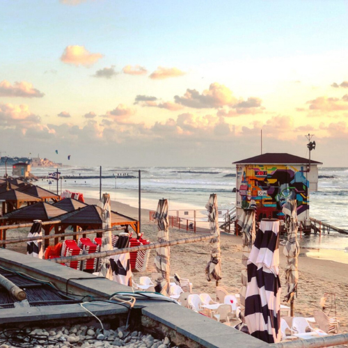 Una delle spiagge di Tel Aviv