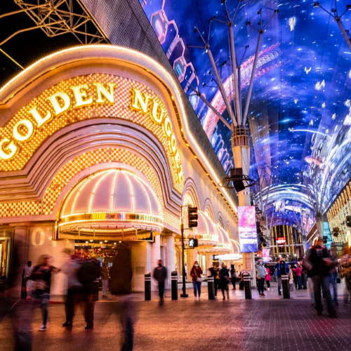 L'hotel Golden Nugget sulla Freemont Street