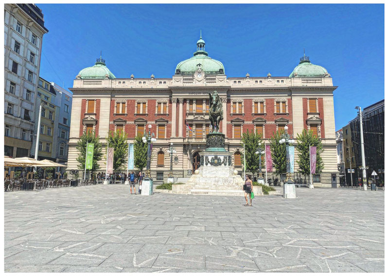 Trg Republike e il Museo Nazionale