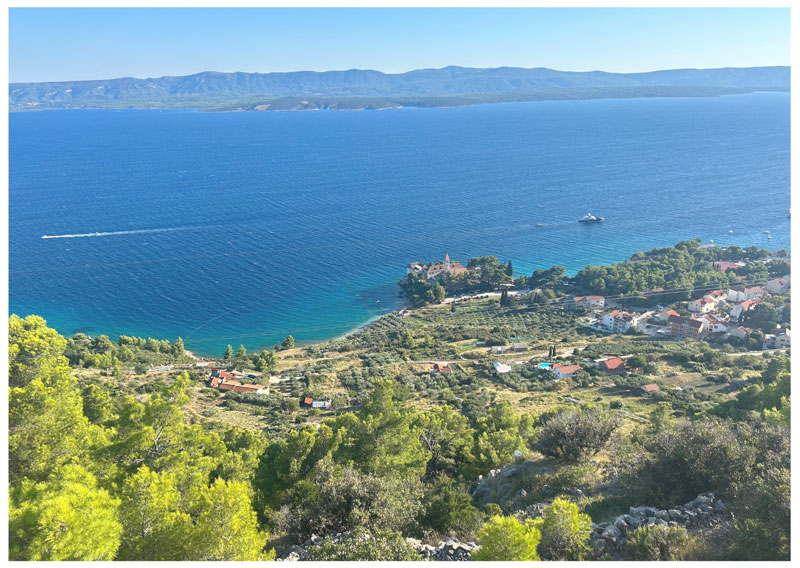 Le spiagge di Martinica e Kotlina viste dall'alto