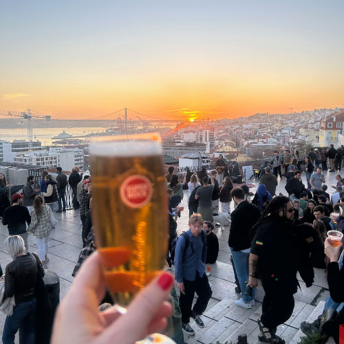 Miradouro de Santa Catarina al tramonto